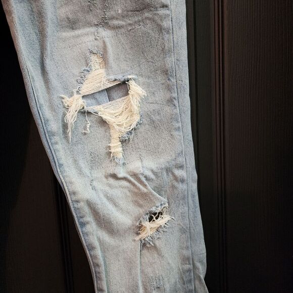 PacSun Light Stitch & Repair Stacked Skinny Jeans - Picture 7 of 16